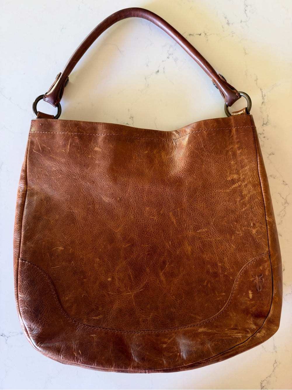 Frye Melissa Hobo in Cognac